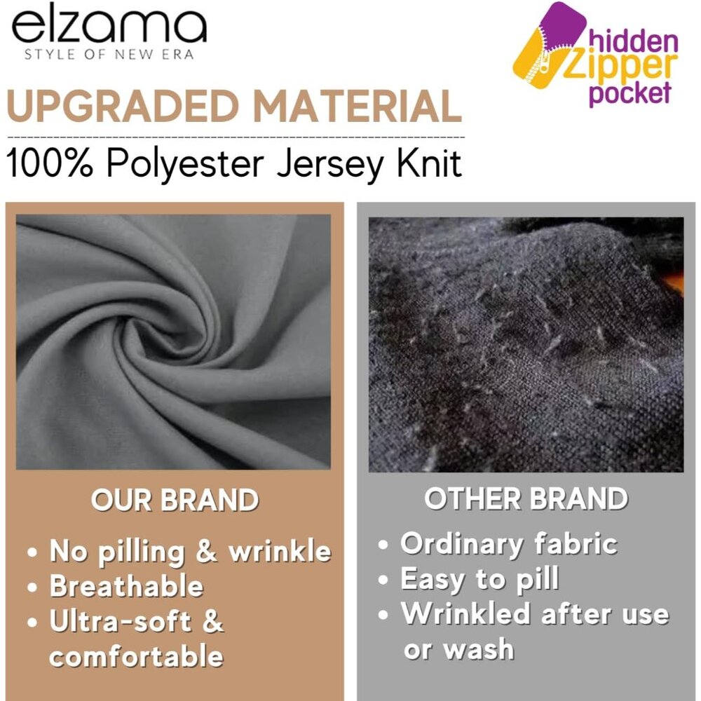 Infinity Loop Solid Color Scarf With Hidden Zippe… - image 5